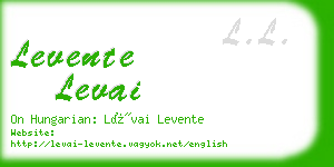 levente levai business card